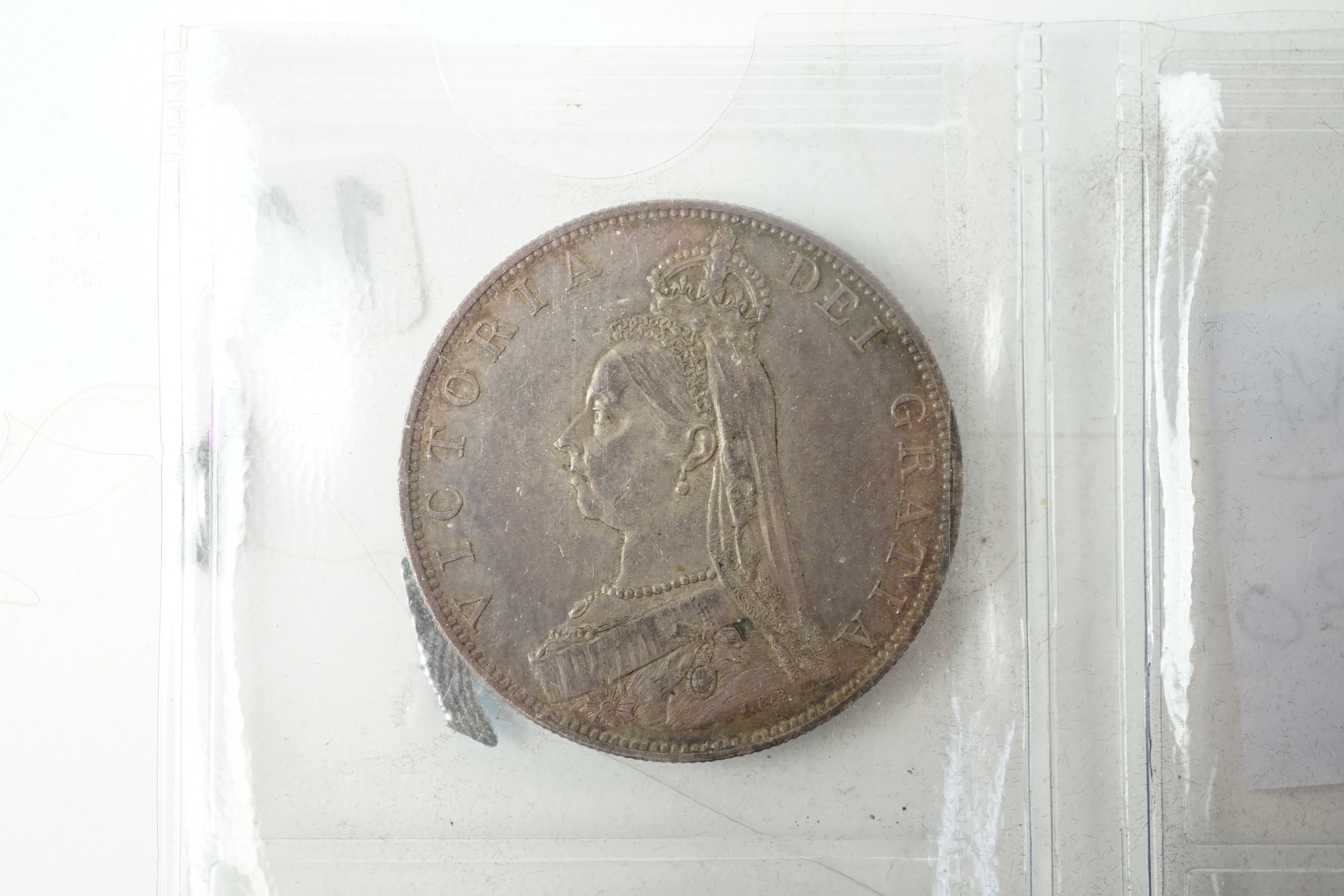 British silver coins, Victoria (1837-1901), seven crowns, five double florins and two halfcrowns